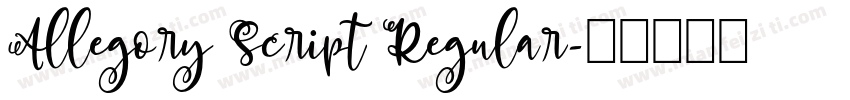 Allegory Script Regular字体转换